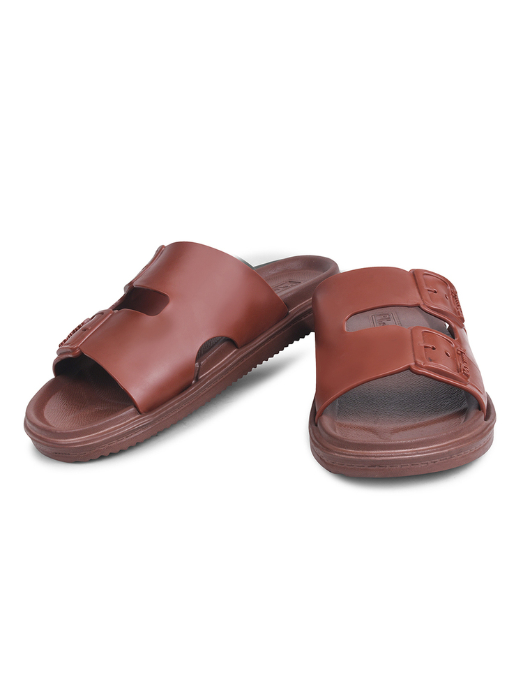 Mens Brown Slip On Sandal
