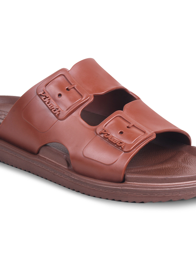 Mens Brown Slip On Sandal