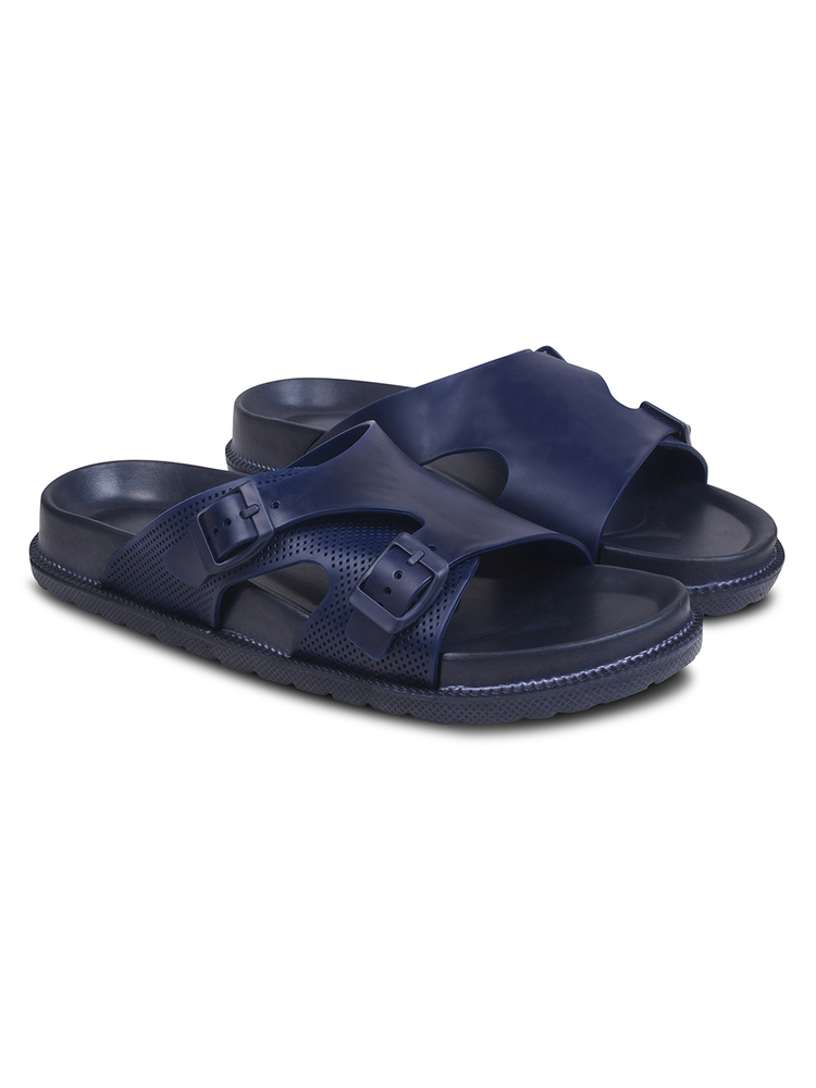Mens P Touch Dark Blue Dual Strap Lightweight Comfort Sandal