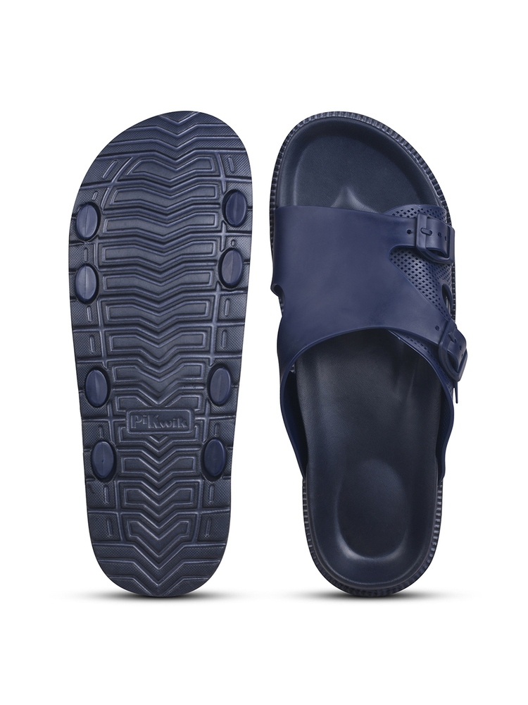 Mens P Touch Dark Blue Dual Strap Lightweight Comfort Sandal