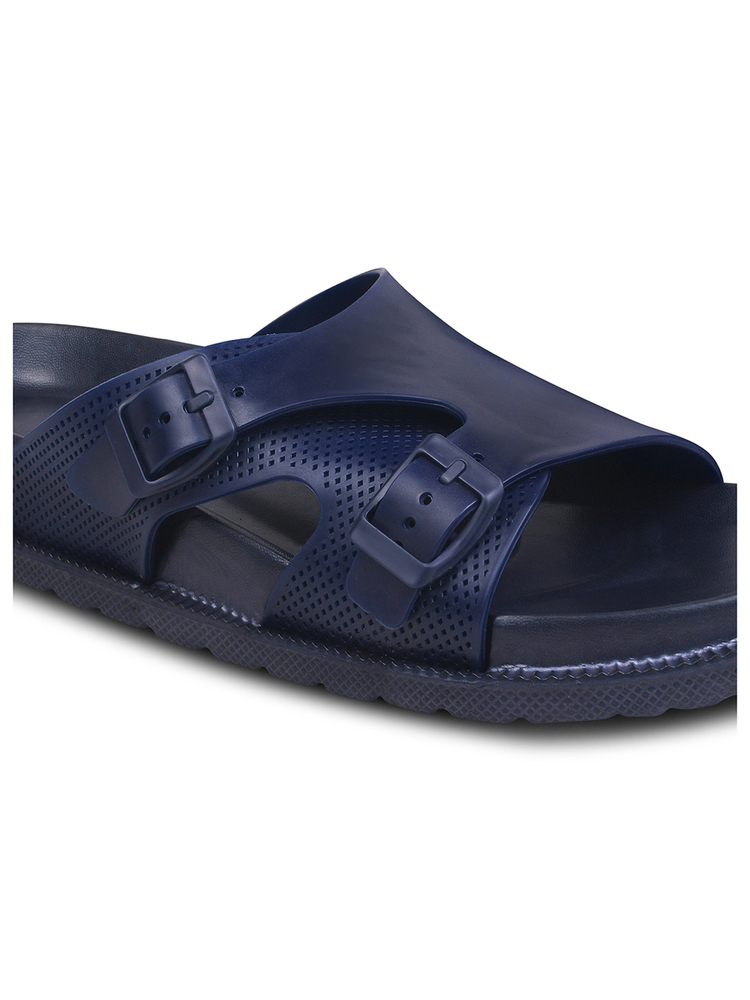 Mens P Touch Dark Blue Dual Strap Lightweight Comfort Sandal