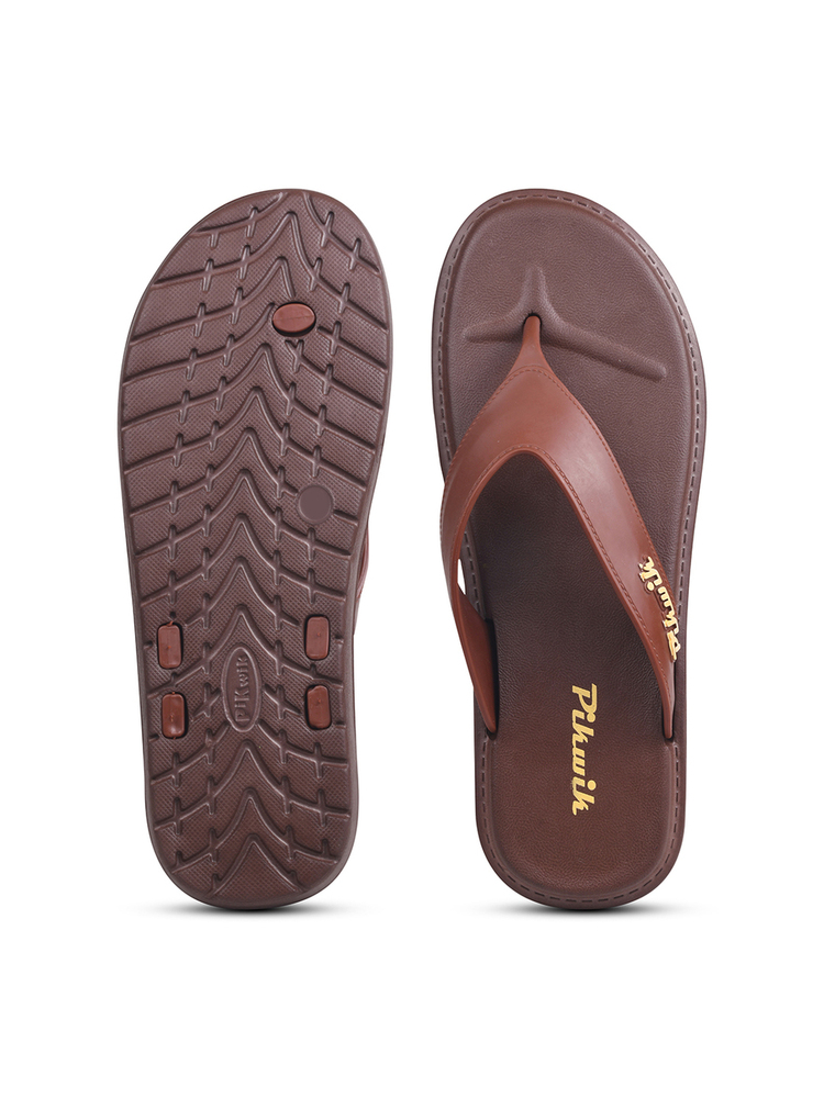 Mens Max11 Brown Light Weight Flip Flop