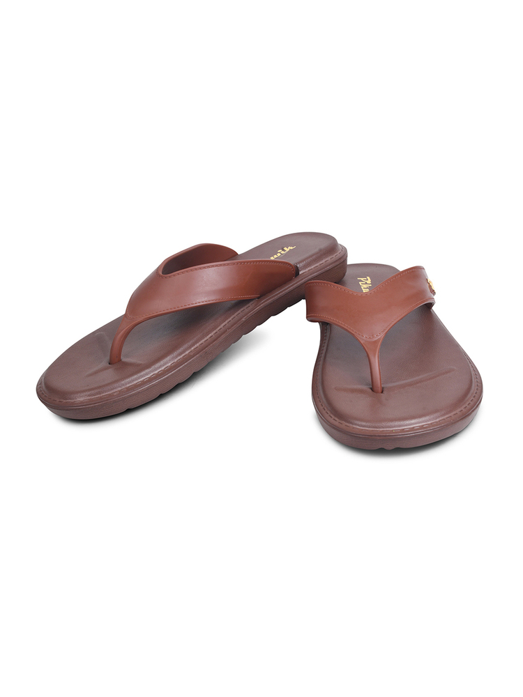 Mens Max11 Brown Light Weight Flip Flop