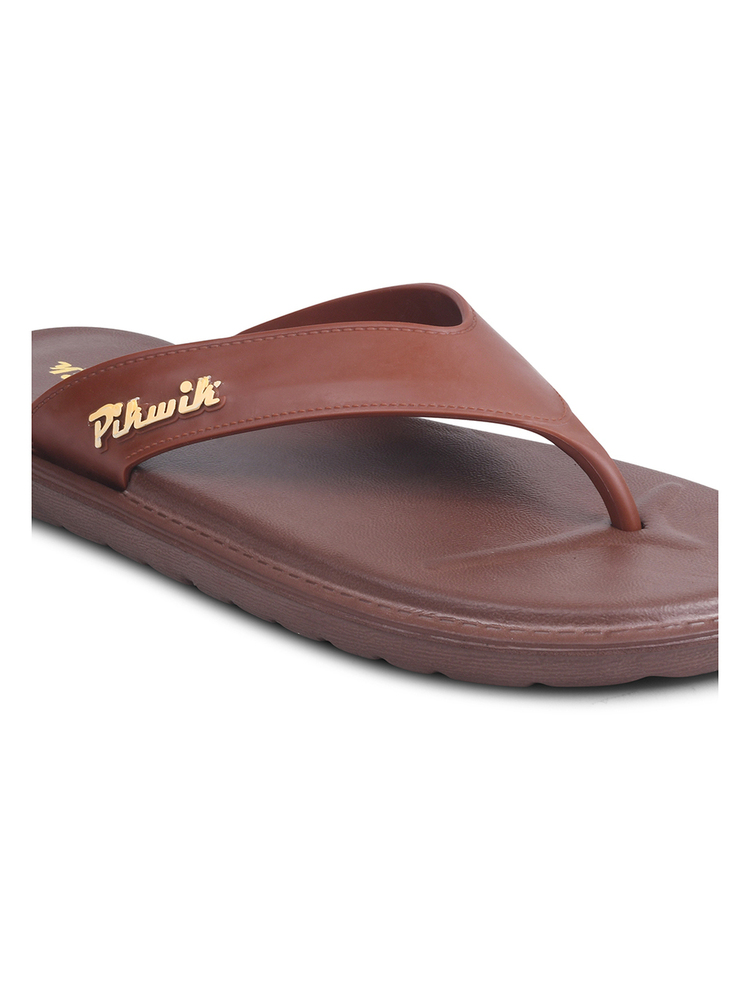 Mens Max11 Brown Light Weight Flip Flop