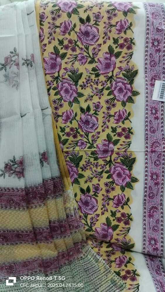 Ladies Hand Block Print Kota Doria Casual Dupatta