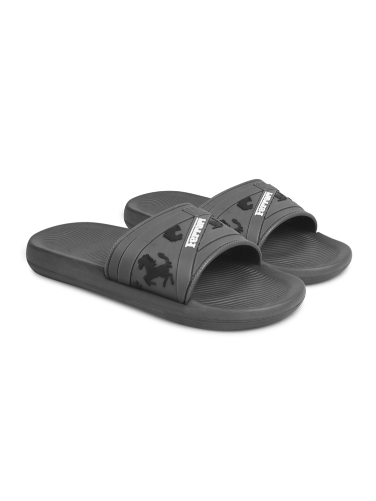 Mens Grey Ninja Ferrari Printed Slider