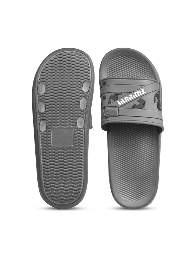 Mens Grey Ninja Ferrari Printed Slider