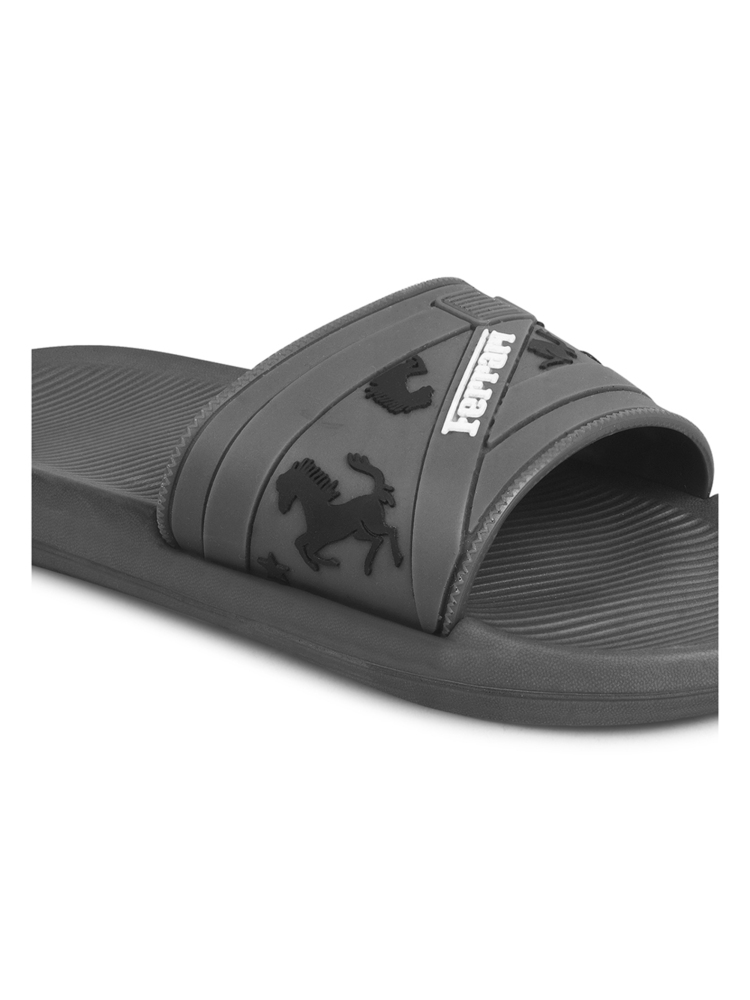 Mens Grey Ninja Ferrari Printed Slider
