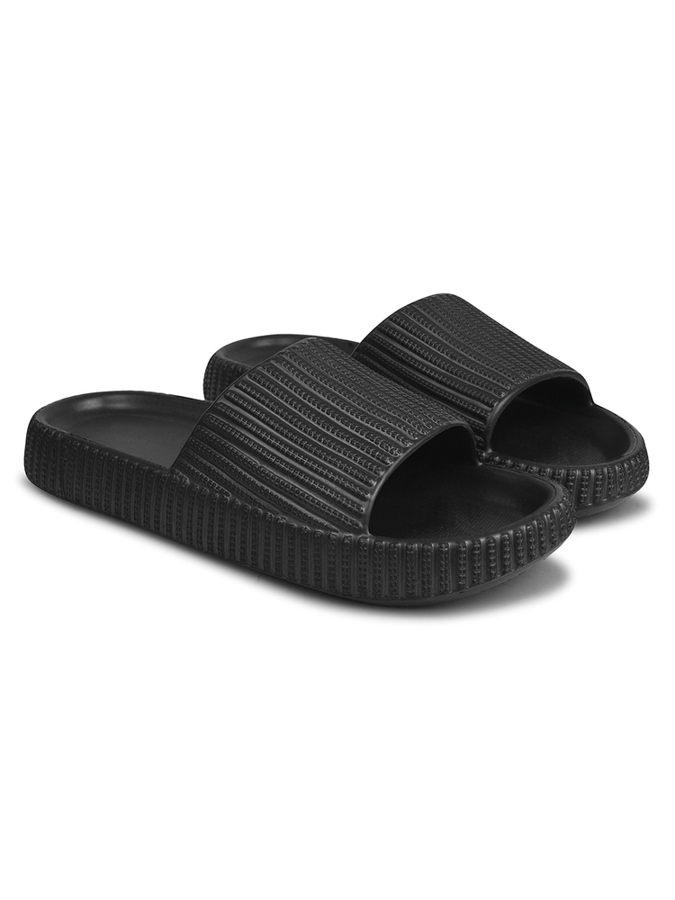 Mens Dark Black Rider Light Weight Slider