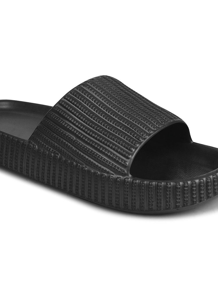 Mens Dark Black Rider Light Weight Slider