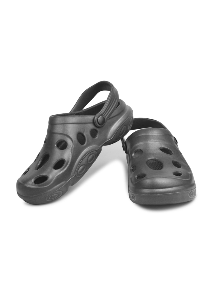 KGF02 Kids Grey Adjustable Clogs