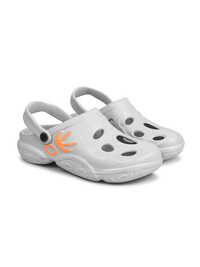 KGF02 Kids White Adjustable Clogs