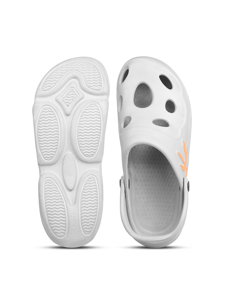 KGF02 Kids White Adjustable Clogs