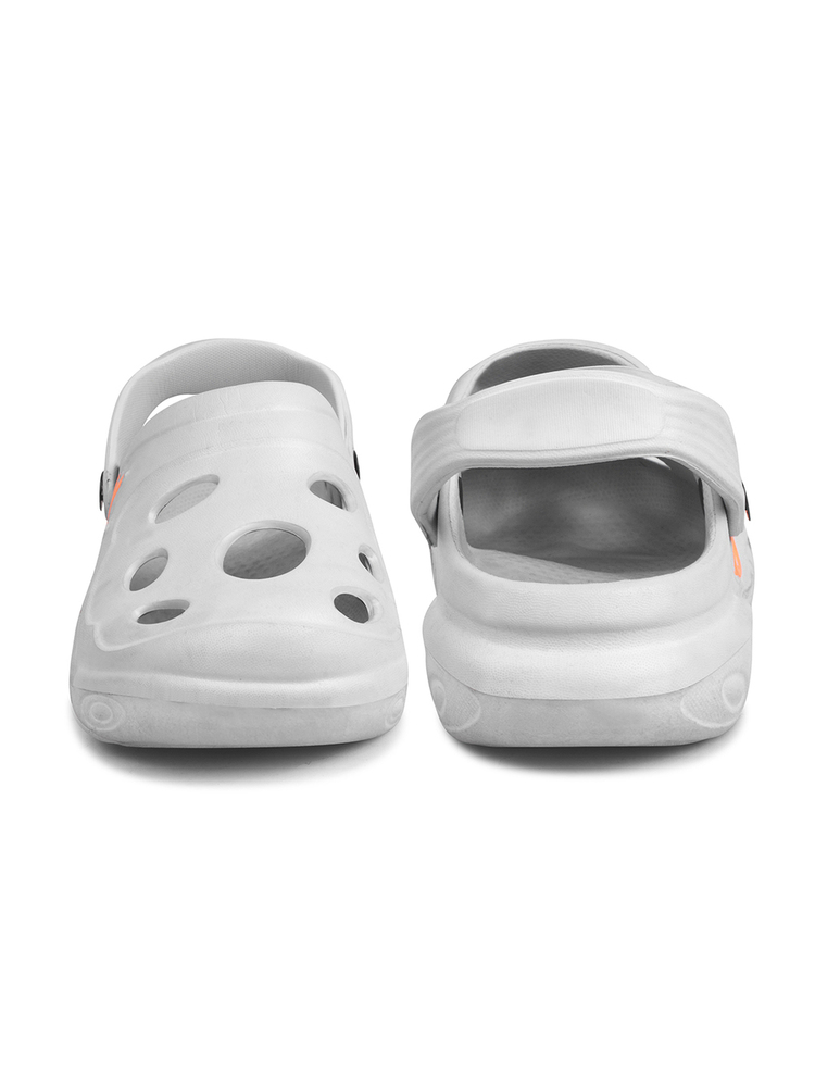 KGF02 Kids White Adjustable Clogs