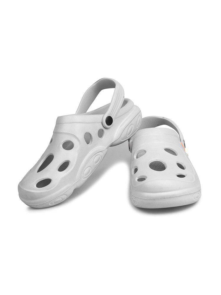 KGF02 Kids White Adjustable Clogs