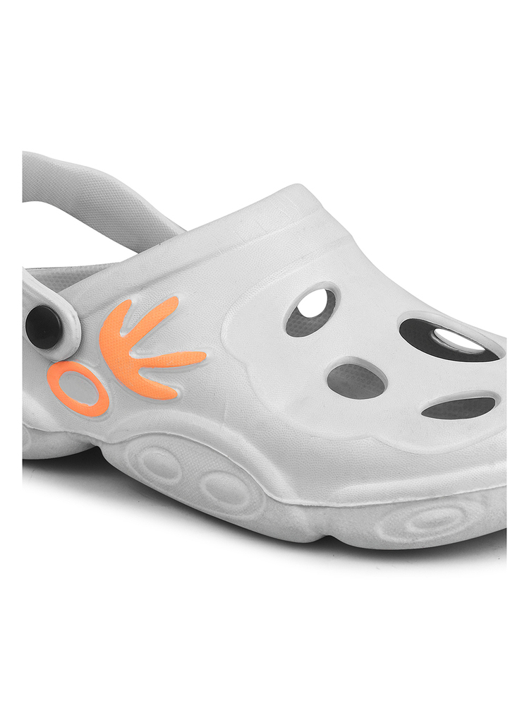 KGF02 Kids White Adjustable Clogs