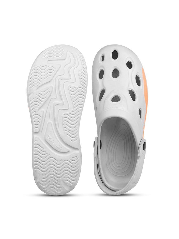 Kgf01 Kids White Adjustable Clogs