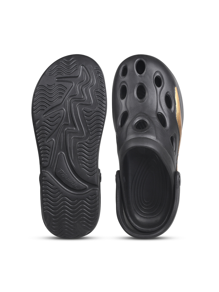 KGF01 Kids Black Adjustable Clogs