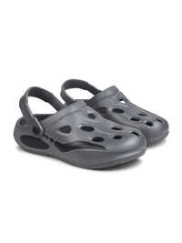 KGF01 Kids Grey Adjustable Clogs