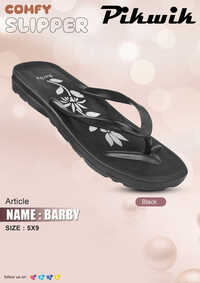 Ladies Barby Black Slipper