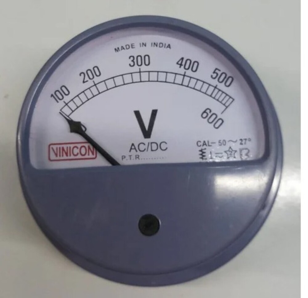 4 Inch Round Projection Voltmeter - Accuracy: 100 %
