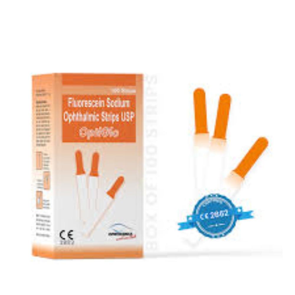 OPTIGLO Fluorescein Sodium Sterile Strips 100 Pcs