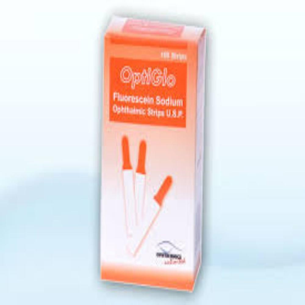 OPTIGLO Fluorescein Sodium Sterile Strips 100 Pcs