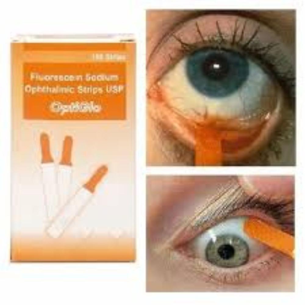 OPTIGLO Fluorescein Sodium Sterile Strips 100 Pcs