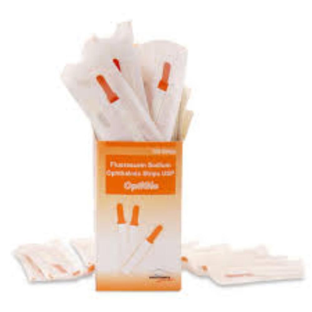 OPTIGLO Fluorescein Sodium Sterile Strips 100 Pcs