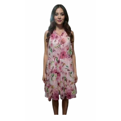 Seet Blossom Pink Flora Tiered Dress
