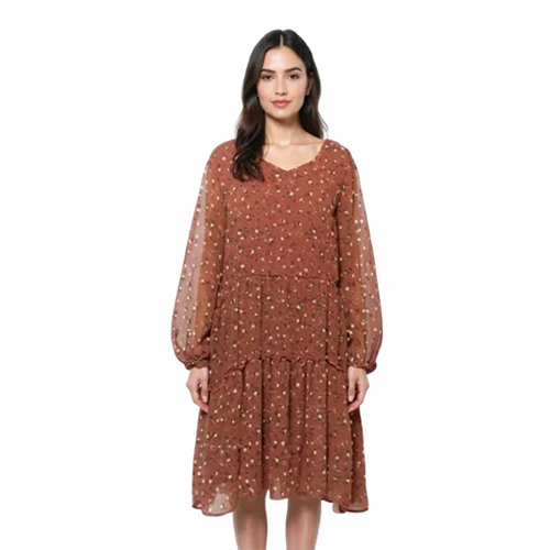 Flora Print Full Sleev Midi
