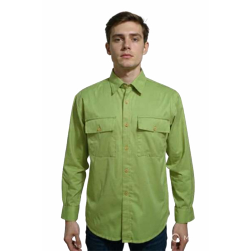 Mens Green Cotton Shirt