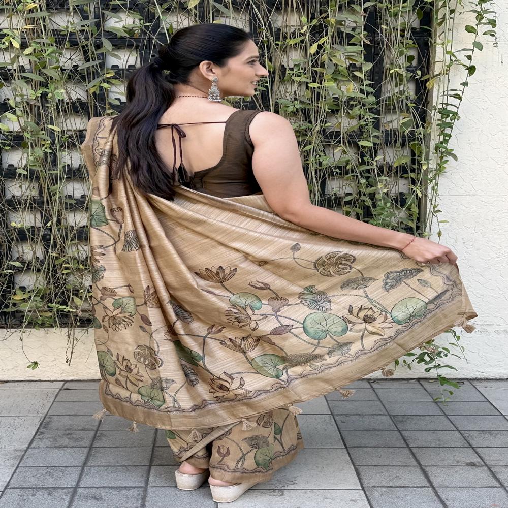 Kalamkari Art Silk Sarees