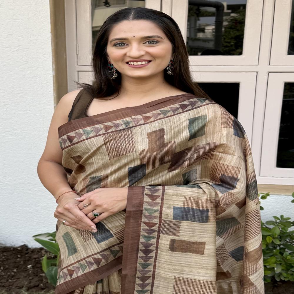  Add Video  Add PDF  Fancy Brown Saree 