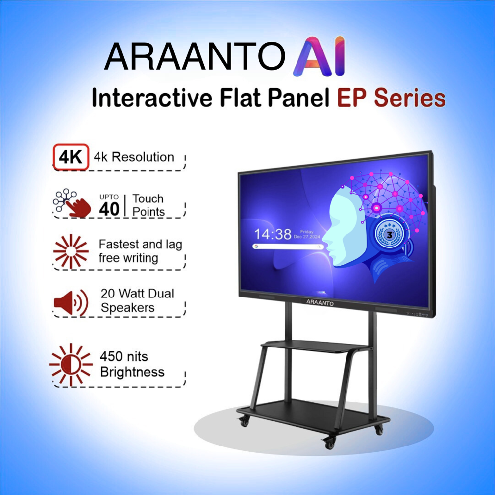 75-inch Interactive Touch-sensitive Flat Panel - Color: Black