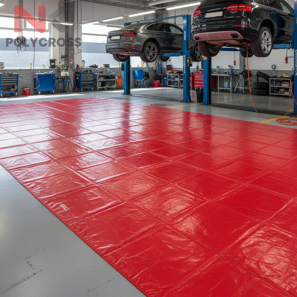 Auto Workshop Floor Cover - Color: Blue