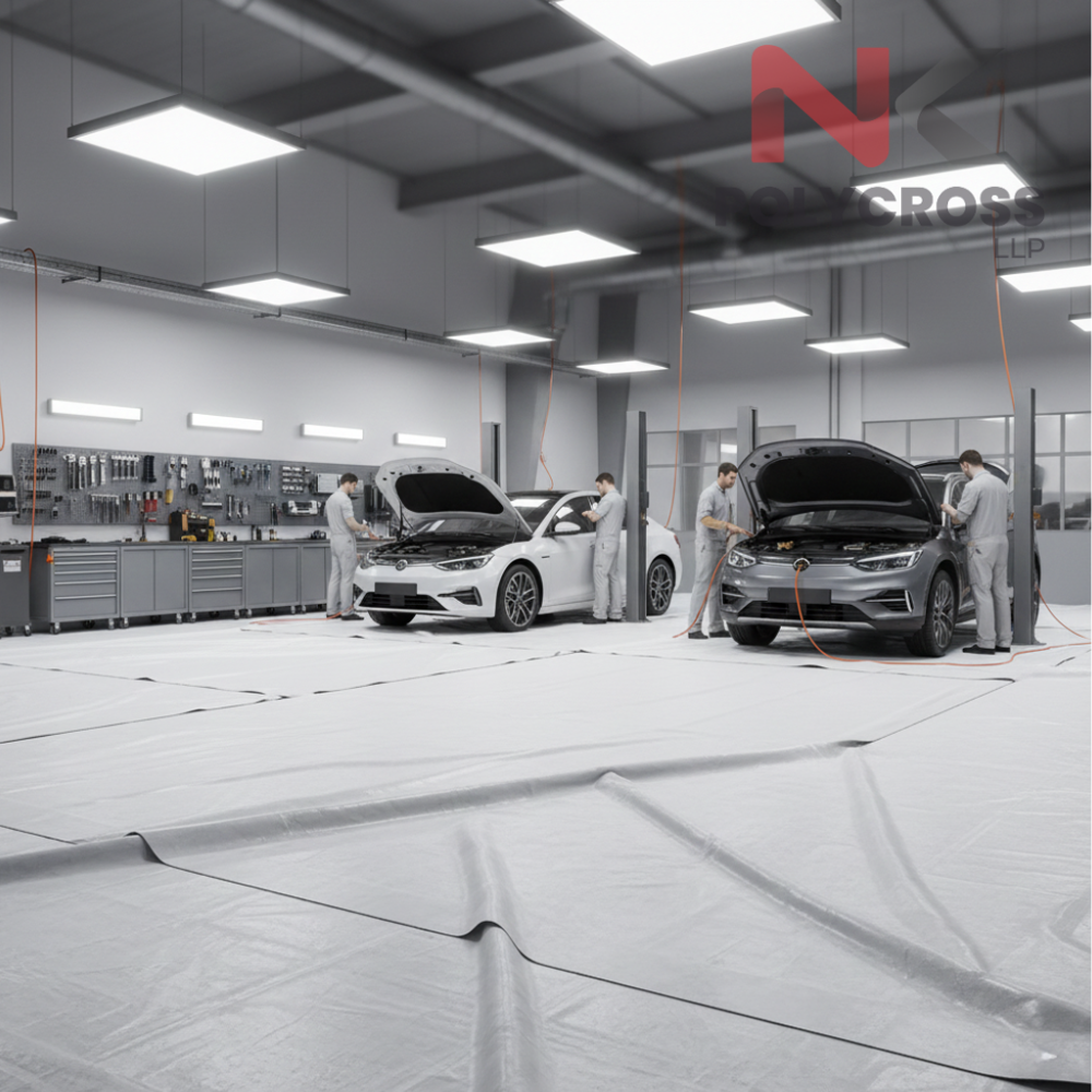 Auto Workshop Floor Cover - Color: Blue