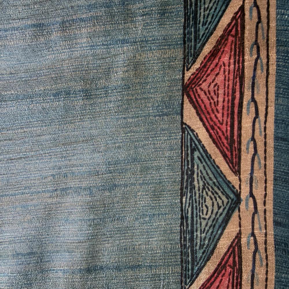  BLUE GEOMETRIC PRINTED SAREE 