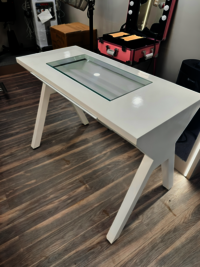 Nail Table Wood White - Design: Plain