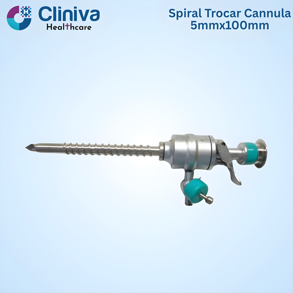 Laparoscopic Spiral Trocar Cannula Metal 5mmx100mm