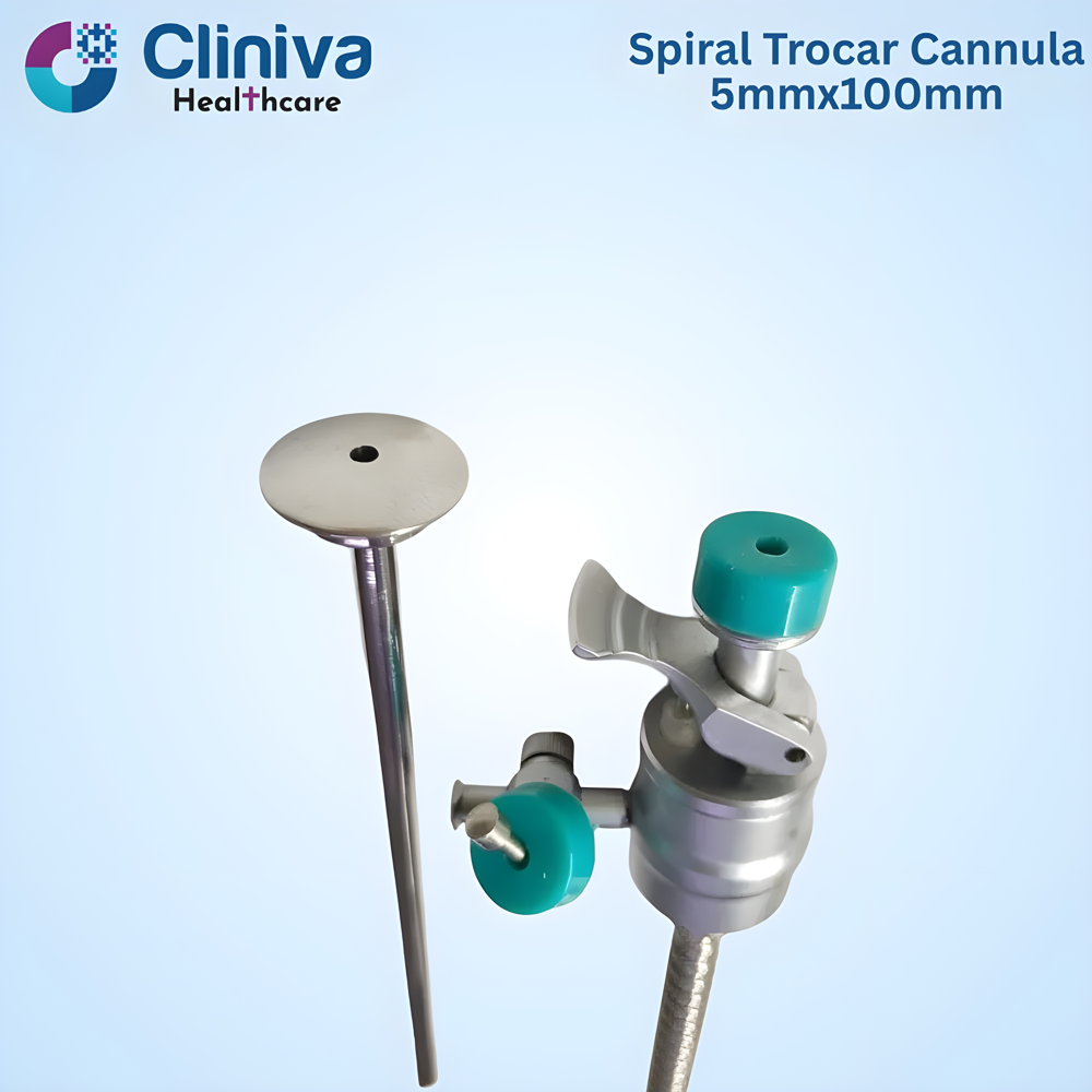 Laparoscopic Spiral Trocar Cannula Metal 5mmx100mm