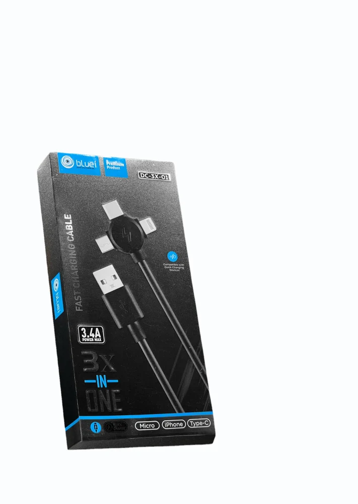 DC-3X-01 3 in 1 3.4A Fast Charging Data Cable