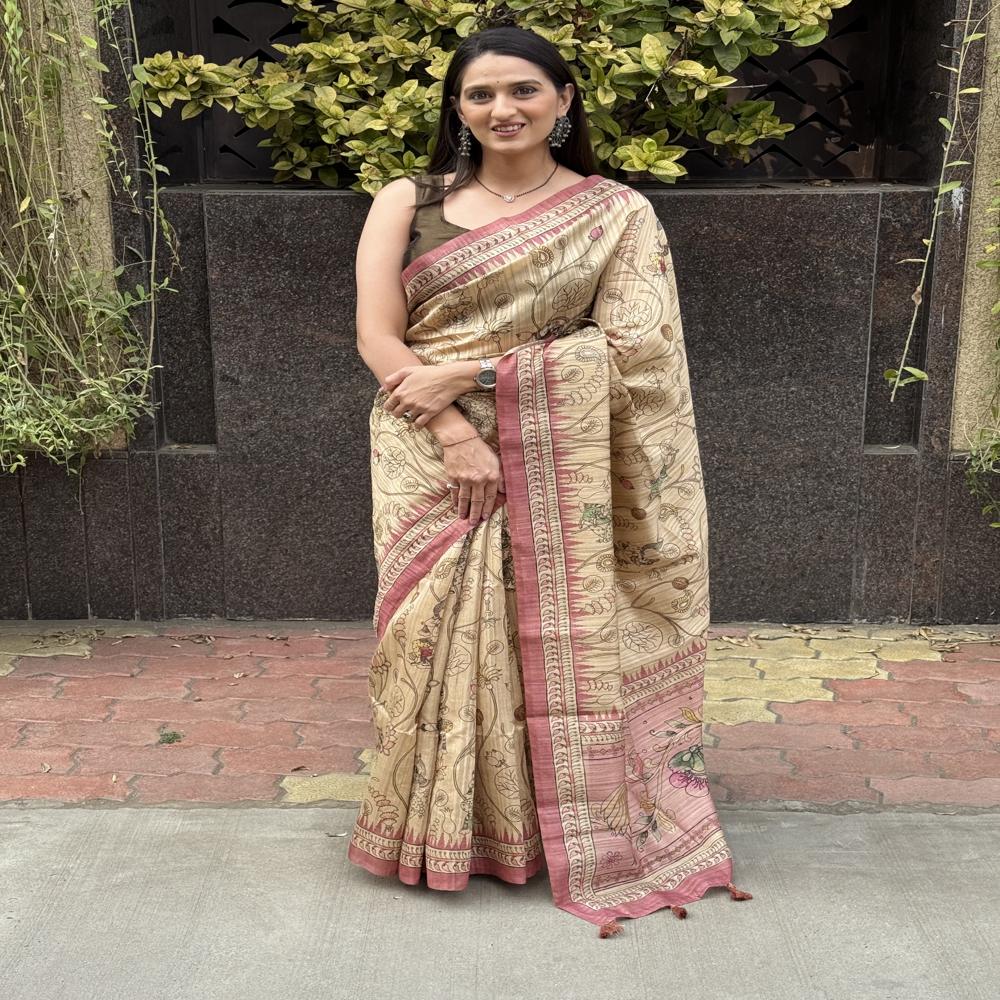 Fancy Printed Art silk Saree