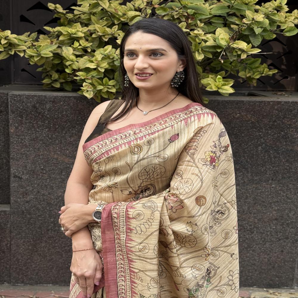 Fancy Printed Art silk Saree