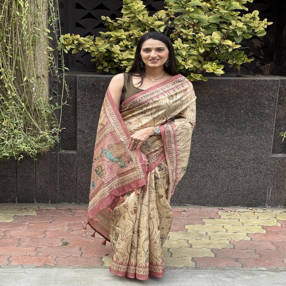 Fancy Printed Art silk Saree