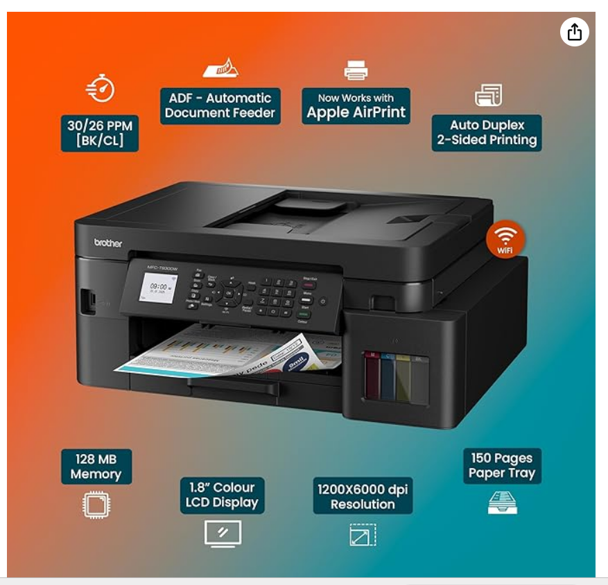 Brother MFC-T930DW WiFi Ink Tank Printer