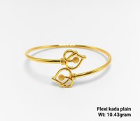 92% New Design Gold Flexi Kada Plain