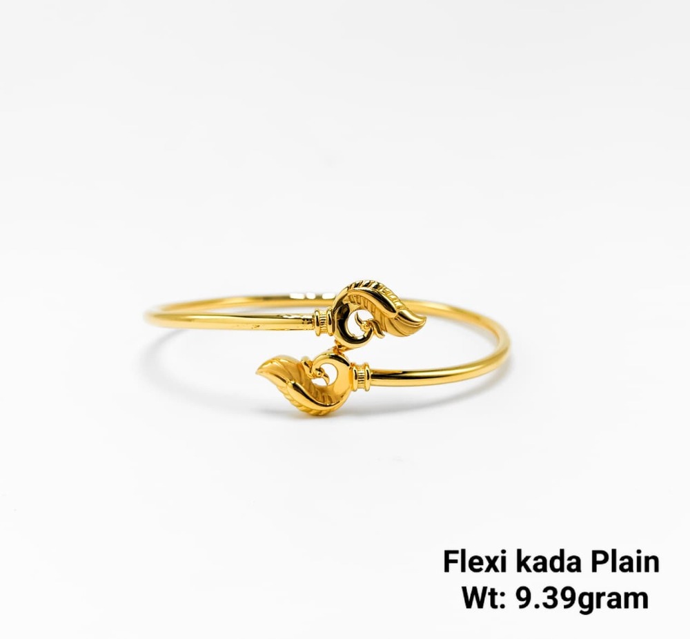 92% New Design Gold Flexi Kada Plain