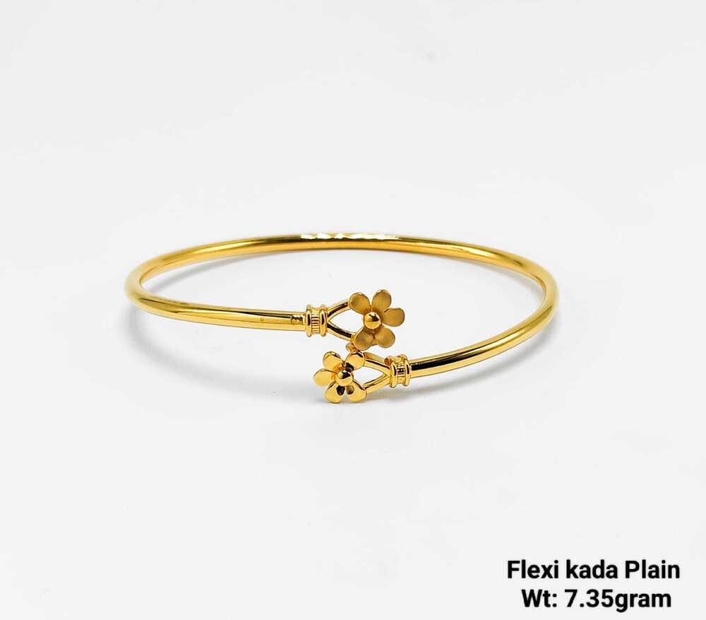 92% New Design Gold Flexi Kada Plain