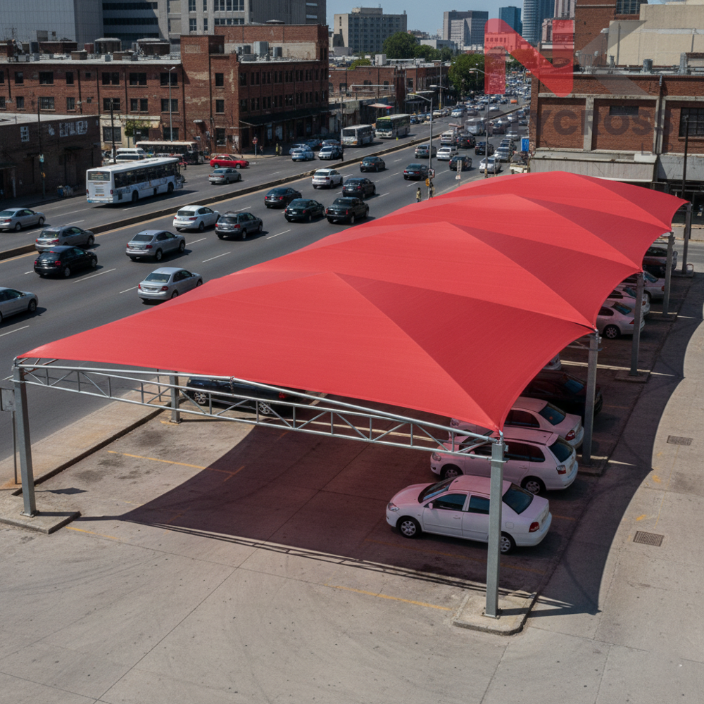 Gas Station Temporary Cover - Color: Blue